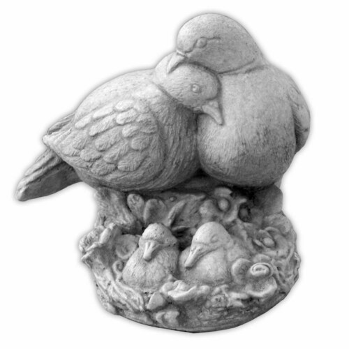 Bird doves figurine Backyard high quality decor Concrete bird Outdoor sculpture Gift farm lovers Garden statue