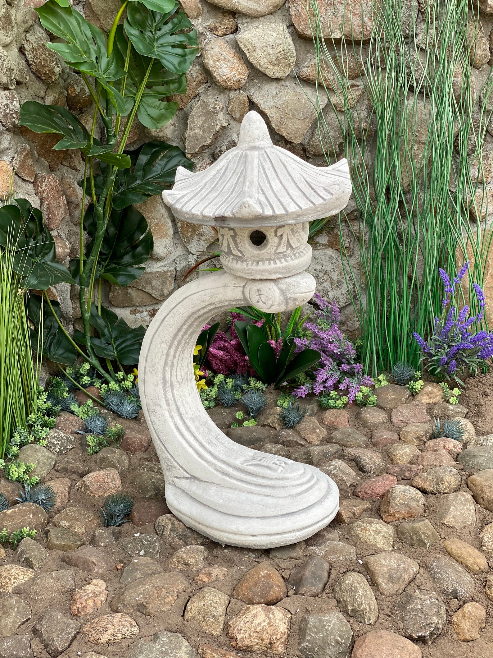 Stein japanische Pagode Zen Garten Deko Mini Pagode Tempel