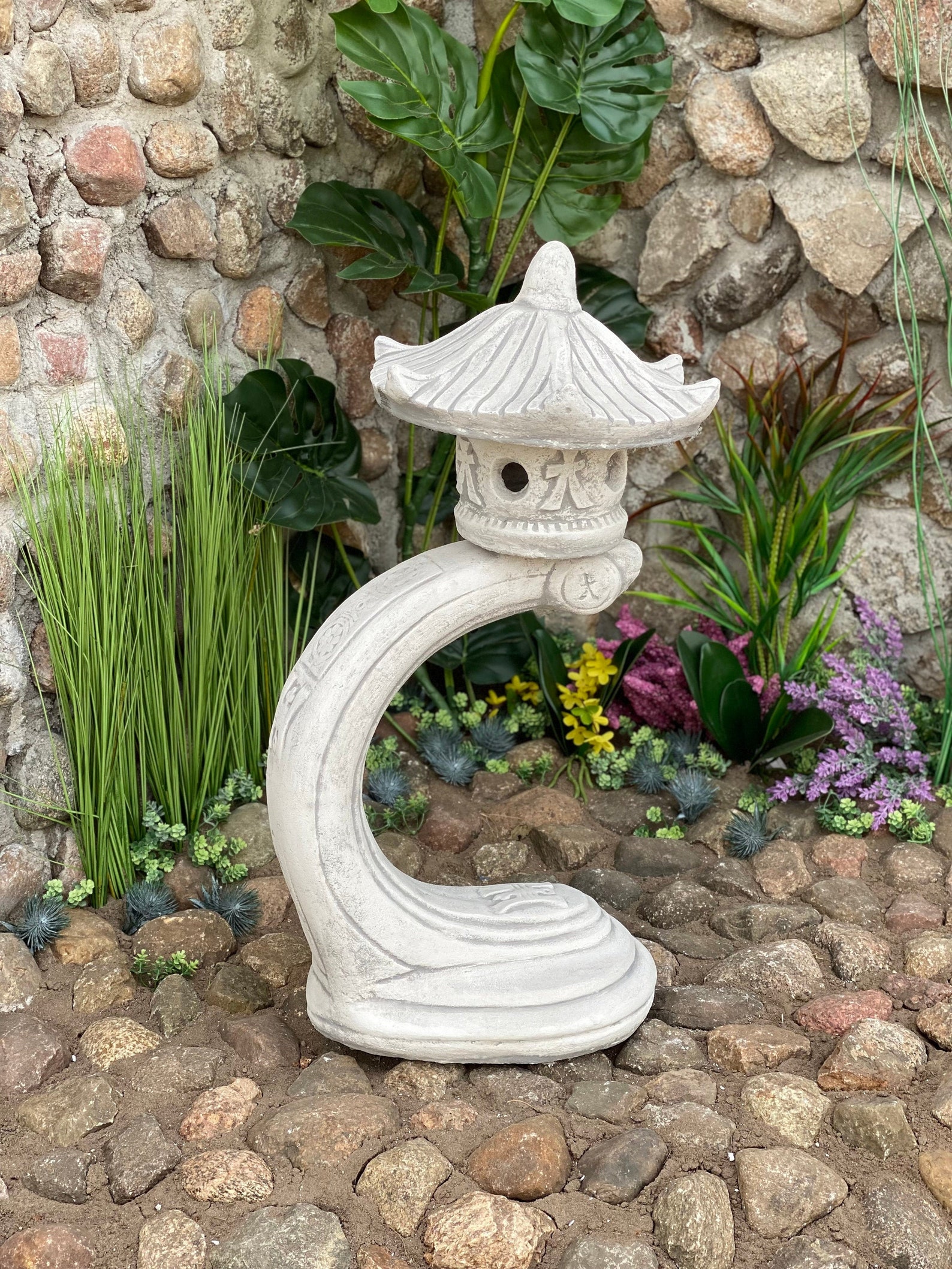 Stein japanische Pagode Zen Garten Deko Mini Pagode Tempel