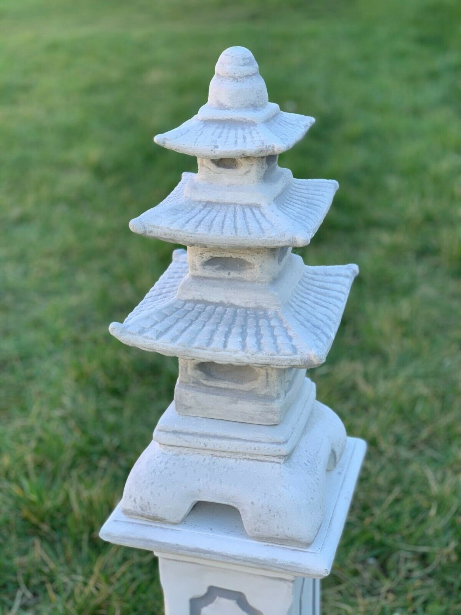 Japanese Pagoda Garden Statue Stone Lantern Sculpture Temple Etsy