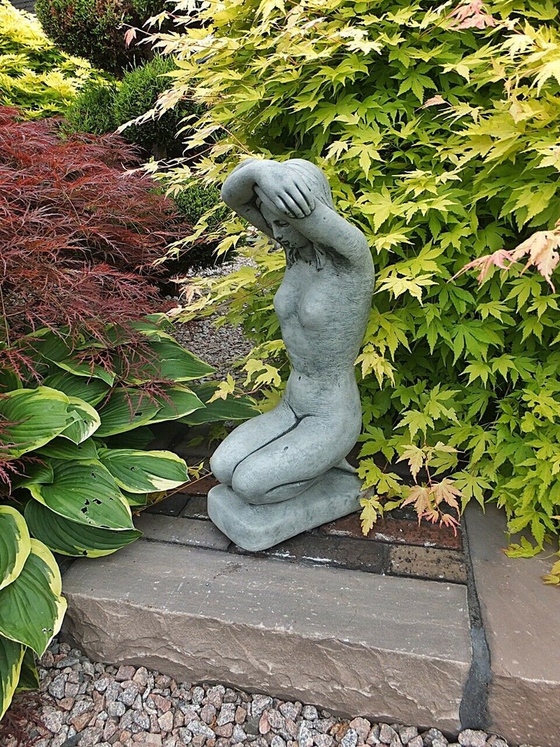 Garden Statue Women Female Sculpture of Naked Woman Concrete Etsy