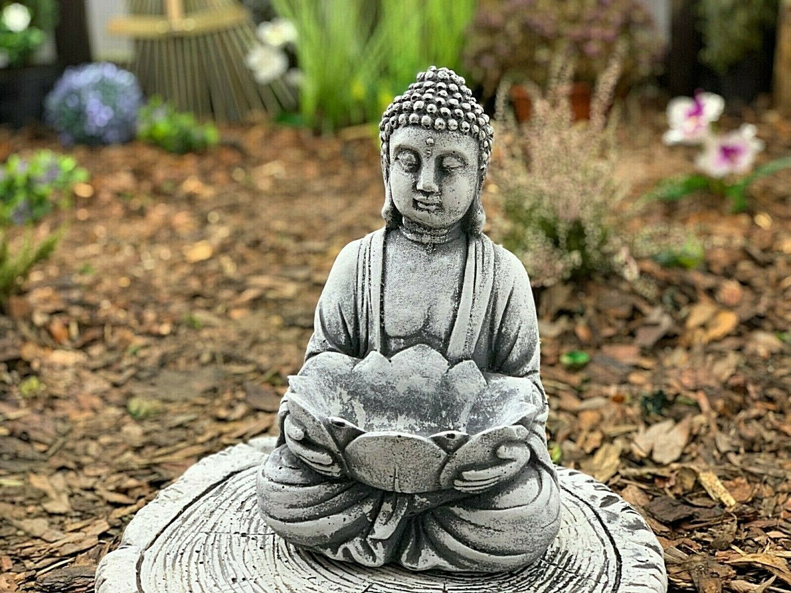 Buddha Zen garden statue Outdoor sculpture Concrete Backyard decoration