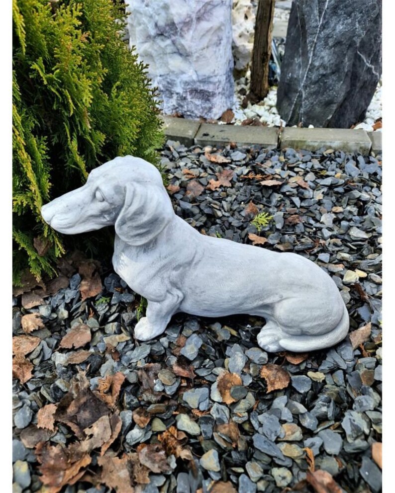 Dachshund Figurine Dog Garden Statue Outdoor Sculpture Dog Etsy