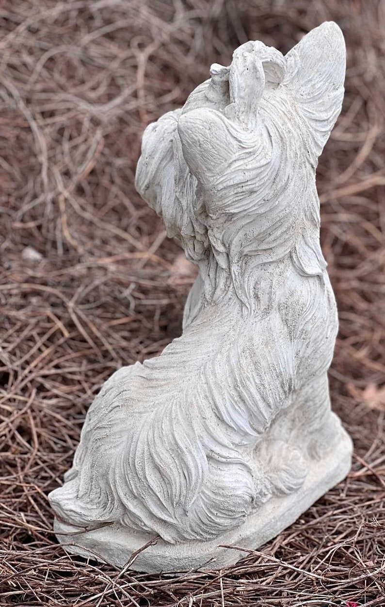 Realistic Dog Garden Statue of Yorkie Memorial Gift for Dog Etsy