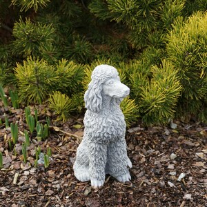 Miniature Poodle Dog yard garden art statue stake home decor metal steel 