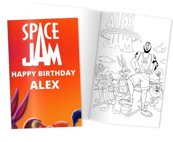 Space Jam Personalized Coloring Books Custom Coloring Books | Etsy
