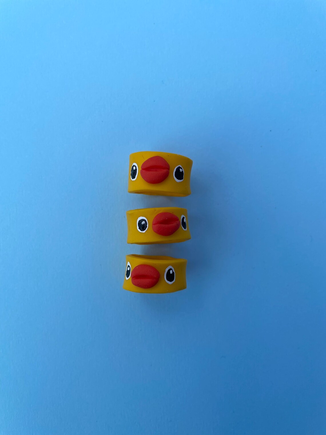 Clay duck ring handmade uk free delivery small Etsy