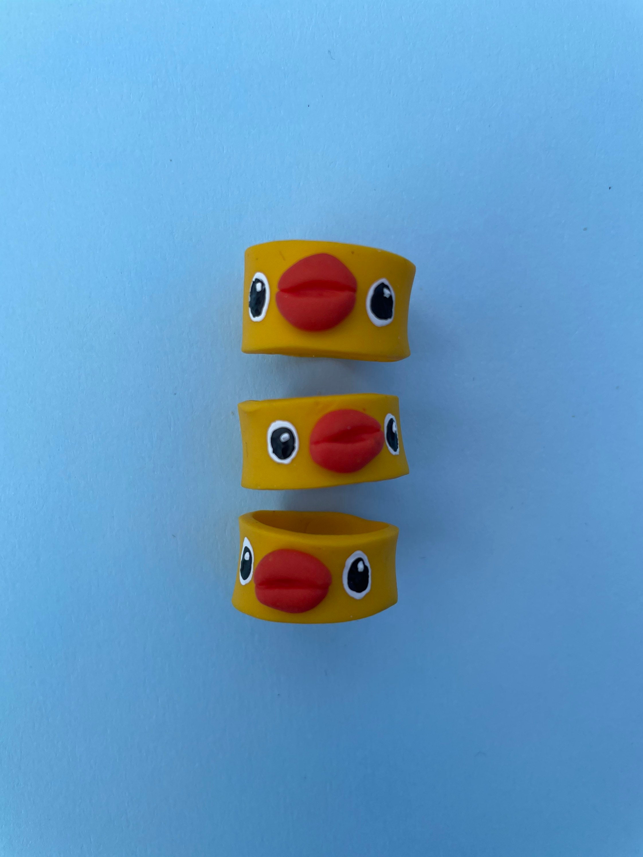 Clay duck ring handmade uk free delivery small Etsy