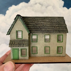DIY Kit - 1:144 Scale Miniature Country Farmhouse Dolls House  Kit - Dollhouse for a Dollshouse