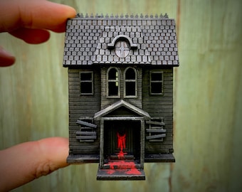 DIY Kit - 1:144 Scale Miniature Haunted Dolls House  Kit - Dollhouse for a Dollshouse