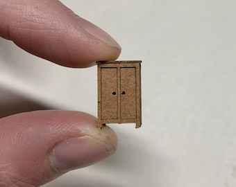 1/144 Micro Scale DollsHouse Plain Wardrobe Kit