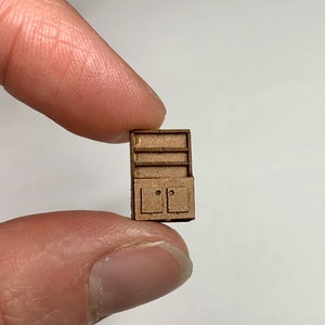 1/144 Scale Welsh Dresser Kit: Micro Scale Dollhouse Furniture