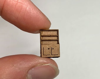1/144 Scale Welsh Dresser Kit: Micro Scale Dollhouse Furniture