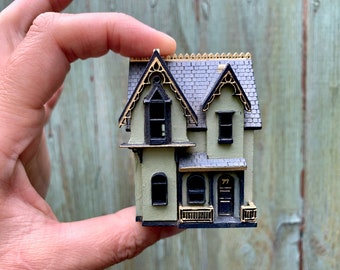 DIY Kit - No 77 - 1:144 Scale Miniature Victorian Dolls House  Kit - Dollhouse for a Dollshouse