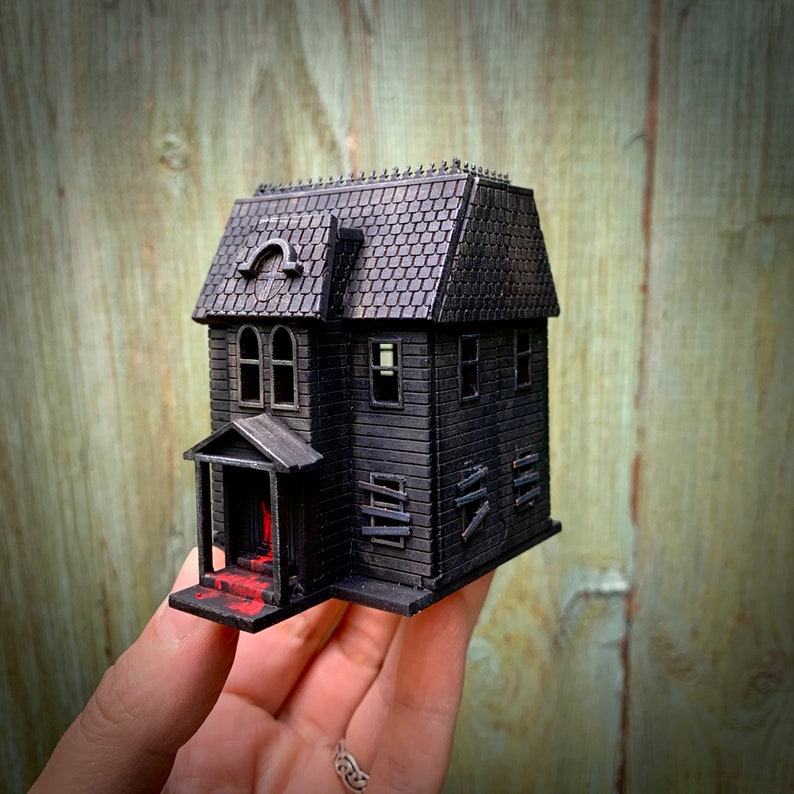 DIY Kit 1:144 Scale Miniature Haunted House Dolls House Diorama Kit Dollhouse for a Dollshouse image 3