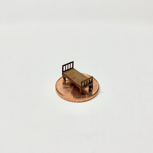 Slatted Single Bed - 1/144 1:144 Micro Scale DollsHouse Dollhouse Furniture kit