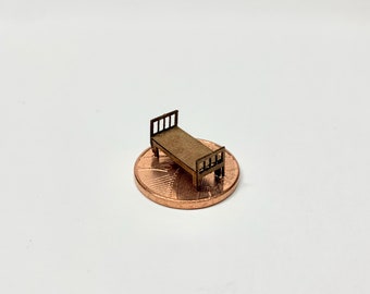 1/144  Micro Scale Single Bed Kit: Dollhouse Furniture
