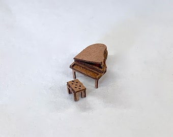 1/144 Scale Grand Piano Kit: Micro Scale Dollhouse Furniture