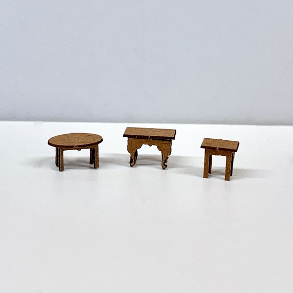 1/144 Micro Scale DollsHouse Furniture Table Kit