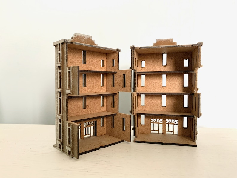 DIY Kit - 1:144 Micro Scale Miniature Art Deco Dolls House - Dollhouse ...