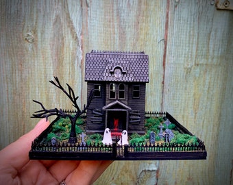 DIY Kit  - Miniature Haunted House – 1:144 Scale Dollhouse Diorama