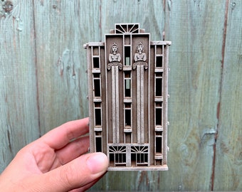 DIY Kit - 1:144 Micro Scale Miniature Art Deco Dolls House - Dollhouse for a Dollshouse