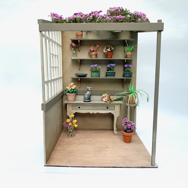 DIY Kit - 1:12 Scale Plant Room Miniature Dolls House Room Box Kit