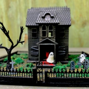 DIY Kit 1:144 Scale Miniature Haunted House Dolls House Diorama Kit Dollhouse for a Dollshouse image 5