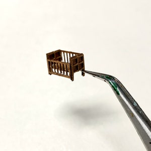 1:144 Scale DIY Kit - Micro Scale Doll House Cot Bed