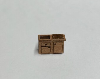1/144 Scale Kitchen Sink Kit: Micro Scale Dollhouse Furniture