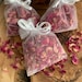 Rose Sachet With Rose Quartz Crystals Aromatherapy Crystal Herbal ...
