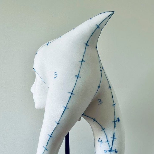 Ahsoka Rebels Fulcrum Inspired Lekku Foam Pattern - Togruta Headpiece