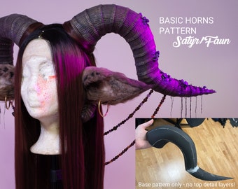 Satyr Faun Horns Baldurs Gate Inspired Foam Pattern