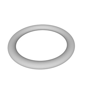 May include: A white rubber O-ring, a type of seal used in various mechanical applications.
