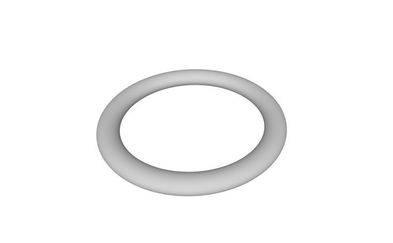 May include: A white rubber O-ring, a type of seal used in various mechanical applications.