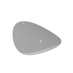 May include: A gray, oval-shaped, plastic wall plate with two holes for mounting.
