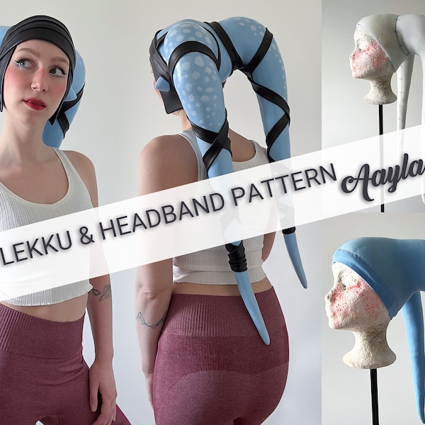 Aayla Secura Clone Wars Twi'lek Inspired Lekku & Headband PATTERN BUNDLE