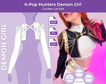 K-Pop Hunters Demon Girl Golden Jacket - PATTERNS & VIDEO TUTORIAL