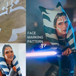 Ahsoka Clone Wars S7 Face Markings - PATTERNS & TUTORIAL