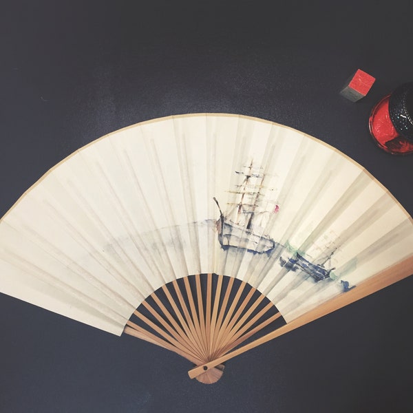 handmade Chinese fan with personalised painting