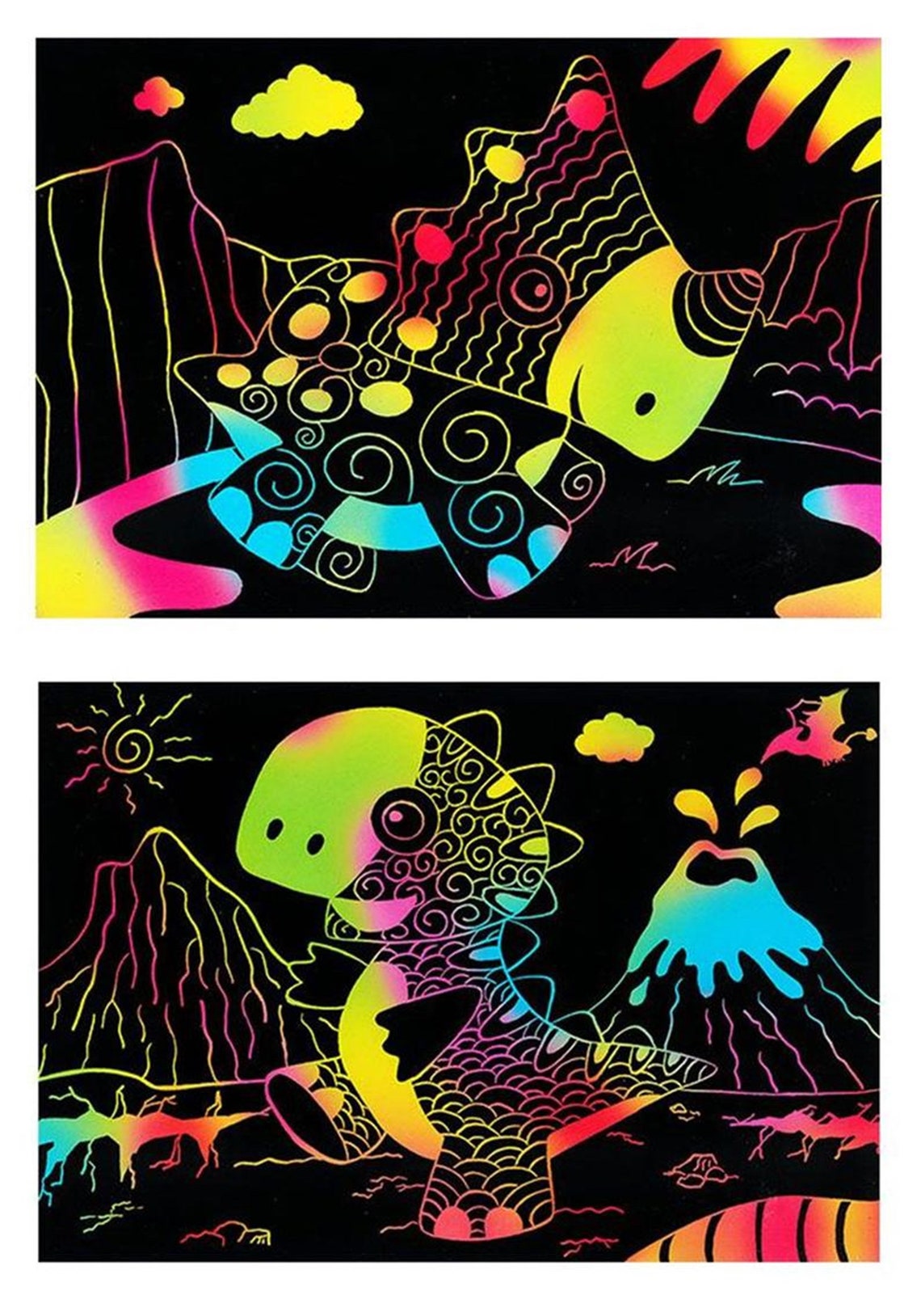 50 Sheet Scratch Art Rainbow Paper Scratchboard kit Creative Etsy