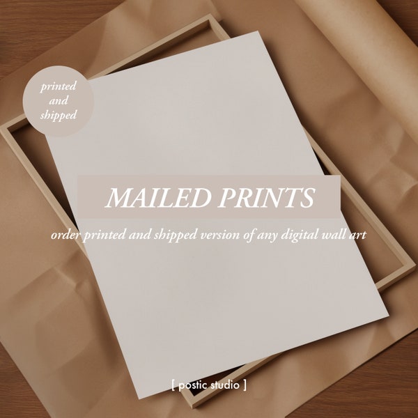 PRINTED WALL ART | mailed print | printing service | custom printing | print and ship | fine art giclee print | unframed | 11x14 16x20 24x36