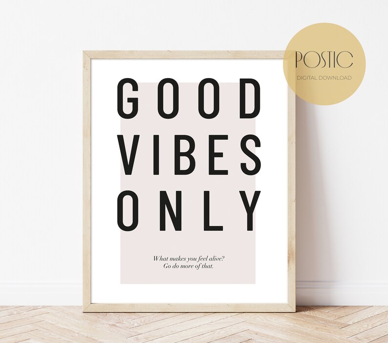 Good Vibes Only Wall Art Good Vibes Only Sign Print Etsy