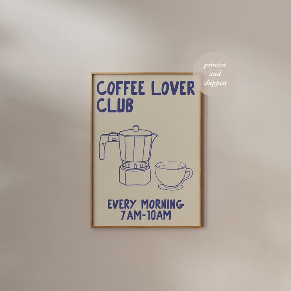 Coffee Lover Print - Kitchen Wall Art - Espresso Print - Moka Pot Print - Coffee Sketch - Breakfast Coffee Print - Mid Century Modern