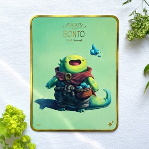 Pigment Sammelkarte 001 - Bonto, der Fruchtgourmet - Art Print