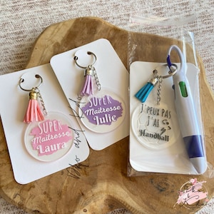 Personalized key ring, gift idea for teacher, nanny, mother, etc.