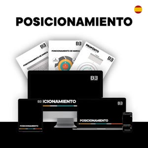 May include: A digital marketing concept image featuring a desktop computer, laptop, tablet, and smartphone, all displaying the word "POSICIONAMIENTO." Several documents with the "B3" logo and the words "POSICIONAMIENTO DE MARCA" and "PROPÓSITO" are also visible.