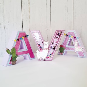 Lettere shaker per feste di compleanno a forma di lama: decorazioni personalizzate in alpaca