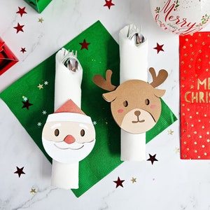 Christmas Napkin Rings, Santa Enchanted, Magical and Festive Dinner