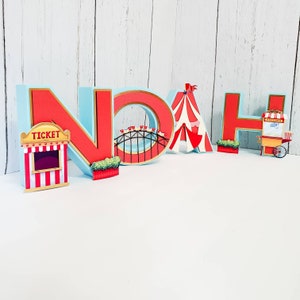 Circus 3D Letters, Magical Birthday, Fun Party Decorations, Ideal for First Birthday Boy or Girl